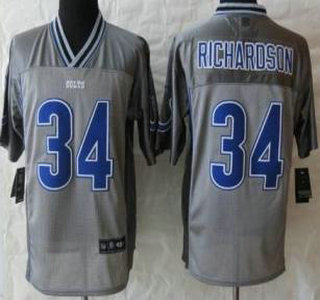 Nike Indianapolis Colts #34 Trent Richardson Elite Grey Vapor Jersey
