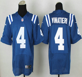 Nike Indianapolis Colts #4 Adam Vinatieri Blue Elite Jersey