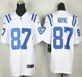 Nike Indianapolis Colts #87 Reggie Wayne White Elite Jersey