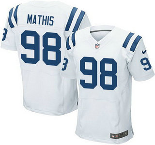 Nike Indianapolis Colts #98 Robert Mathis White Elite Jersey