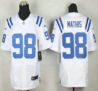 Nike Indianapolis Colts #98 Robert Mathis White Elite Jersey