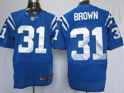 Nike Indianapolis Colts 31 Donald Brown Blue 2012 Nike NFL Elite Jersey