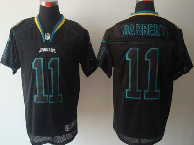 Nike Jacksonville Jaguars 11 Blaine Gabbert Lights Out Black Elite Jersey