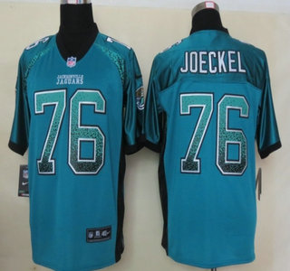 Nike Jacksonville Jaguars #76 Luke Joeckel Drift Fashion Green Elite Jersey