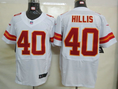 Nike Kansas City Chiefs 40 Peyton Hillis White 2012 Nike NFL Elite Jerseys