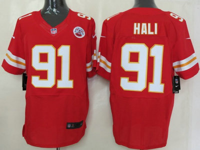 Nike Kansas City Chiefs 91 Tamba Hali Red 2012 Nike NFL Elite Jersey