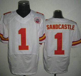 Nike Kansas City Chiefs #1 Leon Sandcastle White Elite Jersey