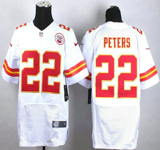 Nike Kansas City Chiefs #22 Marcus Peters White Elite Jersey