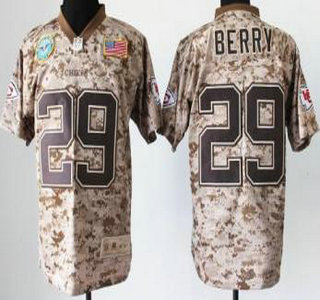 Nike Kansas City Chiefs #29 Eric Berry Salute to Service Digital Camo Elite Jersey