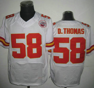 Nike Kansas City Chiefs #58 Derrick Thomas Elite White Jersey