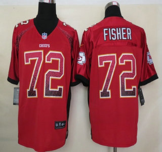 Nike Kansas City Chiefs #72 Eric Fisher Drift Fashion Red Elite Jersey