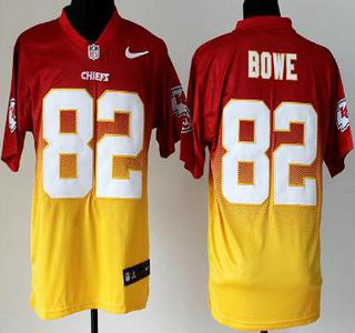 Nike Kansas City Chiefs #82 Dwayne Bowe Drift Fashion II Red With Yellow 2013 Elite Jersey