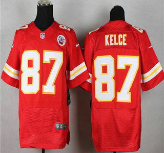 Nike Kansas City Chiefs #87 Travis Kelce Red Elite Jersey