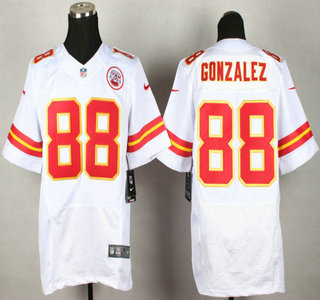 Nike Kansas City Chiefs #88 Tony Gonzalez White Elite Jersey