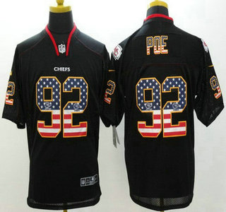 Nike Kansas City Chiefs #92 Dontari Poe 2014 USA Flag Fashion Black Elite Jersey