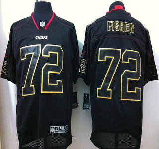 Nike Kansas City Chiefs 72 Eric Fisher Lights Out Black Elite Jersey
