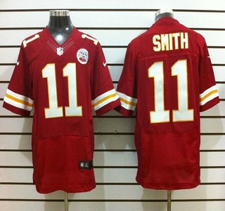 Nike Kansas City Chiefs 11 Alex Smith Red Elite Jersey