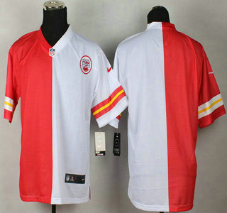 Nike Kansas City Chiefs Blank Red With White Two Tone Elite Jersey
