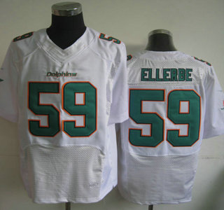 Nike Miami Dolphins #59 Dannell Ellerbe 2013 New Style White Elite Jersey