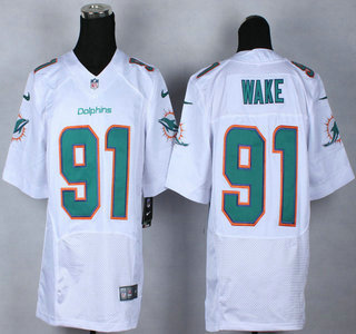 Nike Miami Dolphins #91 Cameron Wake 2013 White Elite Jersey