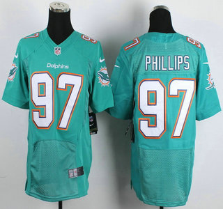 Nike Miami Dolphins #97 Jordan Phillips 2013 New Style Green Elite Jersey
