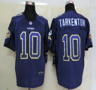 Nike Minnesota Vikings #10 Fran Tarkenton Drift Fashion Purple Elite Jersey