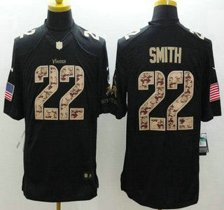 Nike Minnesota Vikings #22 Harrison Smith Salute to Service Black Limited Jersey