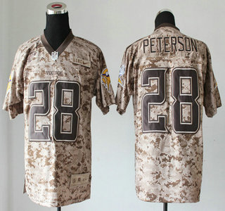 Nike Minnesota Vikings #28 Adrian Peterson US.Mccuu 2013 Camo Elite Jersey