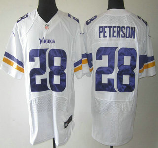 Nike Minnesota Vikings #28 Adrian Peterson White 2013 New Style Elite Jersey