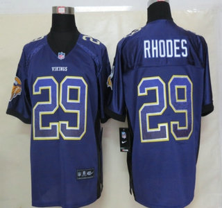 Nike Minnesota Vikings #29 Xavier Rhodes Drift Fashion Purple Elite Jersey