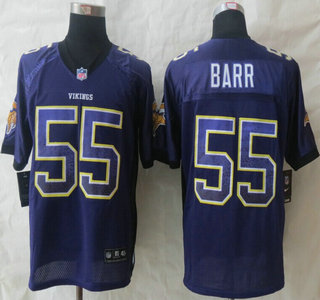 Nike Minnesota Vikings #55 Anthony Barr Drift Fashion Purple Elite Jersey