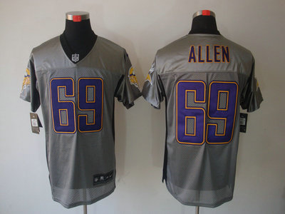 Nike Minnesota Vikings 69 Jared Allen Gray Elite Jersey