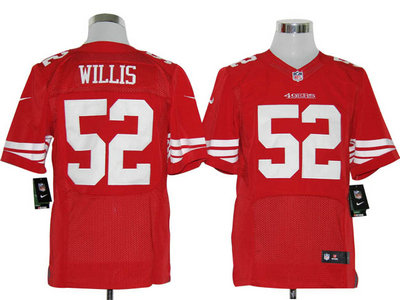 San Francisco 49ers 52 Patrick Willis Red 2012 Nike NFL Elite Jerseys