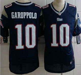 Nike New England Patriots #10 Jimmy Garoppolo Navy Blue Elite Jersey