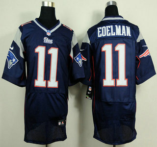 Nike New England Patriots #11 Julian Edelman Elite Blue Jersey