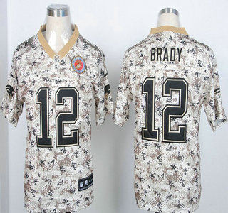 Nike New England Patriots #12 Tom Brady 2013 Camo Elite Jersey