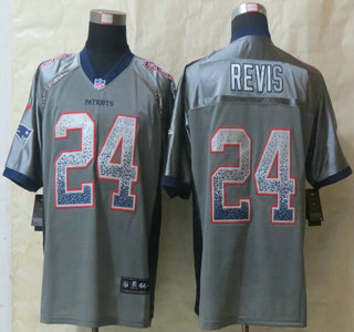 Nike New England Patriots #24 Darrelle Revis 2013 Drift Fashion Gray Elite Jersey