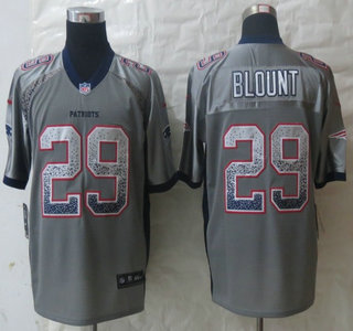 Nike New England Patriots #29 LeGarrette Blount Drift Fashion Grey Elite Jersey