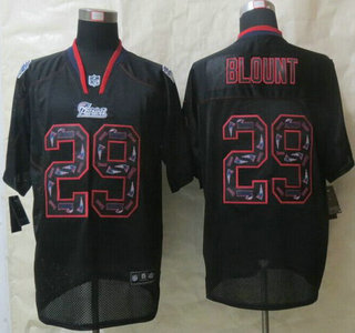 Nike New England Patriots #29 LeGarrette Blount Lights Out Black Ornamented Elite Jersey