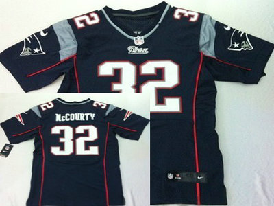 Nike New England Patriots 32 Devin McCourty Blue Elite Jersey