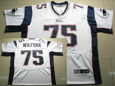 Nike New England Patriots 75 Vince Wilfork White Elite Jersey