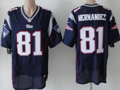 Nike New England Patriots 81 Aaron Hernandez Blue 2012 Nike NFL Elite Jerseys