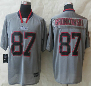 Nike New England Patriots #87 Rob Gronkowski Lights Out Grey Elite Jersey