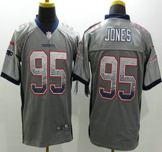 Nike New England Patriots #95 Chandler Jones 2013 Drift Fashion Gray Elite Jersey