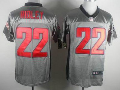 Nike New England Patriots 22 Stevan Ridley Gray Elite Jersey