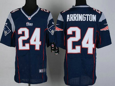 Nike New England Patriots 24 Kyle Arrington Blue Elite Jersey