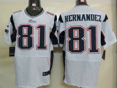Nike New England Patriots 81 Aaron Hernandez White 2012 Nike NFL Elite Jerseys