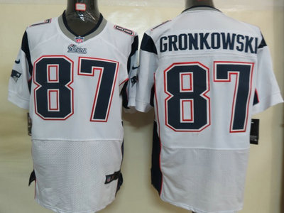 New England Patriots 87 Rob Gronkowski White 2012 Nike NFL Elite Jerseys