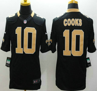 Nike New Orleans Saints #10 Brandin Cooks Black Limited Jersey