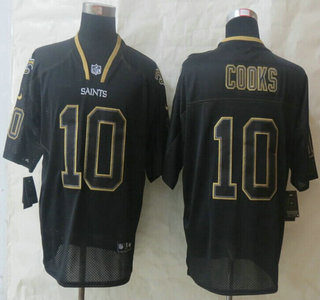 Nike New Orleans Saints #10 Brandin Cooks Lights Out Black Elite Jersey